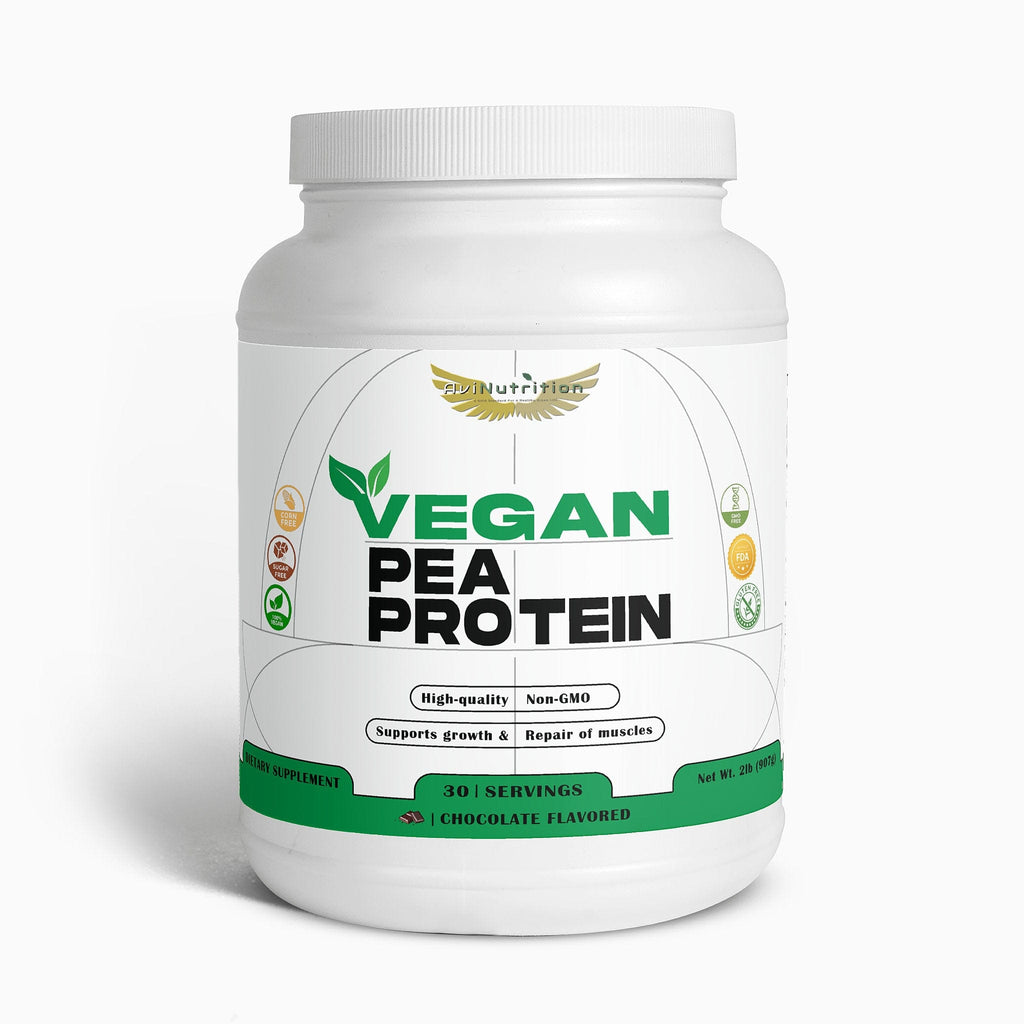 Bottle of AviNutrition Vegan Pea Protein (Chocolate)